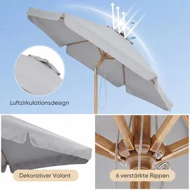 Sekey Balkonschirm Ø 200 cm Grau