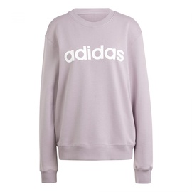 adidas Women's Essentials Linear French Terry Sweatshirt, preloved fig/White, S