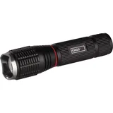 EMOS Taschenlampe, Schwarz: Aluminium, 230 lm, 3x AAA, Fokus, COB LED+LED Metall-Taschenlampe P3111,
