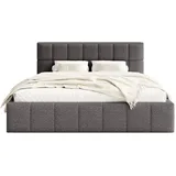 FEDVE Polsterbett, Dunkelgrau, Textil, 140x200 cm, Schlafzimmer, Betten, Polsterbetten