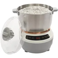 7L Vollautomatische Teigmaschine Knetmaschine mit Edelstahlkessel, Küchenmaschine Mixer Automatische Teigmaschine 45 °C Konstante Temperatur Fermentfunktion