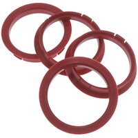4X Zentrierringe 72,5 x 64,1 mm Rot Felgen Ringe Made in Germany