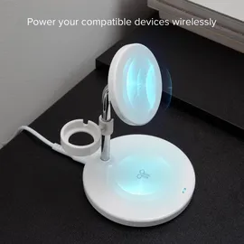 SBS TEWIRMAG3IN1, Drinnen, USB, Kabelloses Aufladen, Weiß