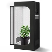Growzelt,Growzelt 60x60x180,600D Oxford-Gewebe, Diamant Reflektierende Innenseite, Robustes Reißverschluss-System,Zuchtzelte für Hydrokulturen,Ideal für Indoor-Growzelte