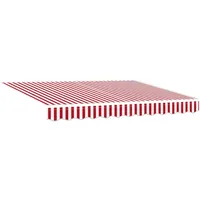 VidaXL Automatische einziehbare Markise Rot und Weiße Streifen 350x250