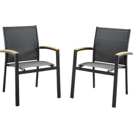 vente-unique Nauru Garten-Essgruppe ausziehbar 180/240 cm grau