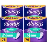 Always Slipeinlagen GigaPack Normal 76 Stück, 4er Pack