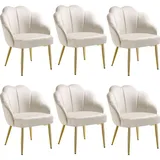 Tectake Cocktailsessel, gepolstert, mit Samtbezug, runde, pulverbeschichtete Stahlbeine, 66 x 62 x 80,5 cm,