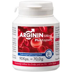 ARGININ 500 mg Plus Ornithin + Folsäure + Vitamine 90 St