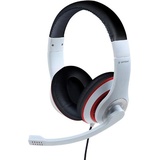 Gembird MHS-03-WTRDBK Kopfhörer & Headset Kopfband 3,5-mm-Anschluss Schwarz Rot, Weiß