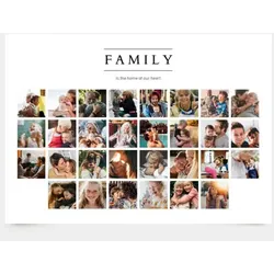 Fotocollage "Family is the home of our heart" auf Poster