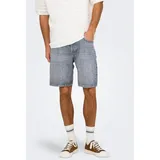 Only & Sons Shorts »ONSEDGE MG 2042 AZG DNM SHORTS«, Gr. XXL N-Gr, Medium Grey denim), , 51717203-XXL N-Gr
