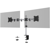 Durable SELECT - Befestigungskit (Gelenkarm, Klammer, Spalte, Schraubmontage) - für 2 LCD-Displays - Kunststoff, Aluminium, Stahl - Silber
