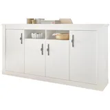 furn.design Sideboard 200 x 104 x 45 cm Weiß