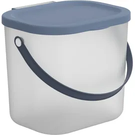 Rotho Waschmittelbehälter Albula 6 l blau transparent Waschmittelbox