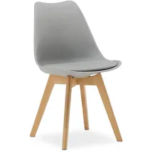 Homestyle4u Küchenstuhl gepolstert grau