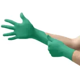 Ansell TouchNTuff 92-605 Nitril Einweghandschuhe Puderfrei, Professionelle Schutzhandschuhe für Chemie und Mechanik, Lebensmittel Einmalhandschuhe, Latexfrei, Grün, Größe 8,5 9