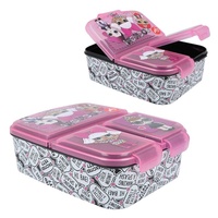 Stor LOL Surprise | Brotdose mit 3 Fächern für Kinder - Kinder-Lunchbox - Snackbox - Dekorierte Lunchbox