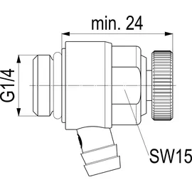Schlösser Entleerungsventil 1/4" O-Ring