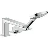 Hansgrohe Metropol 3-Loch Einhebel-Wannenrandmischer Hebelgriff Ausladung 196mm