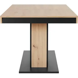 Hela Säulentisch Esstisch AGNES T Eiche, Synchronauszug 140-180-220cm