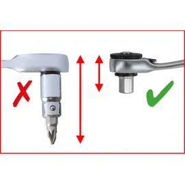 KS Tools 1/4'' + 11 mm Durchgangs-Steckschlüssel- und Bit-Satz, 31-tlg.