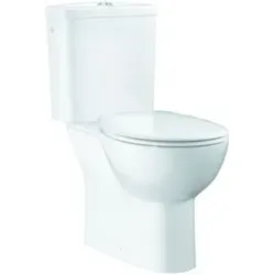 Grohe Stand-WC-Kombination Bau Keramik alpinweiß, spülrandlos, Abgang senkrecht