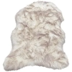 Fellteppich »Sammo«, fellförmig, 60 mm Höhe, Kunstfell, leuchtende Farben, besonders weich, echter Kuschelteppich, 37691911-42 grau/weiß 60 mm