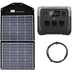 EcoFlow River 2 0% MwSt §12 III UstG Pro 768Wh Portable Powerstation mit 90W Sol...