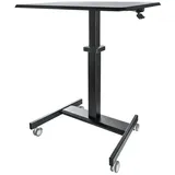 Startech StarTech.com Höhenverstellbarer Schreibtisch - Sit Stand Workstation Ergonomischer Stehpult mit Rollen - One-Touch-Lift für Lehrer/Schüler