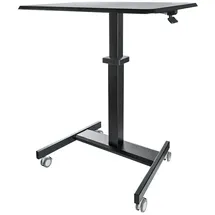 Startech StarTech.com Höhenverstellbarer Schreibtisch - Sit Stand Workstation Ergonomischer Stehpult mit Rollen - One-Touch-Lift für Lehrer/Schüler