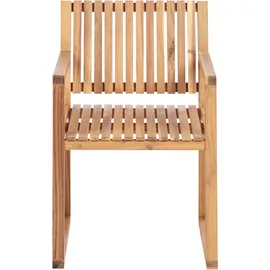 Beliani Sassari Premium Gartenstuhl 2er Set 59 x 59 x 108 cm hellgrün