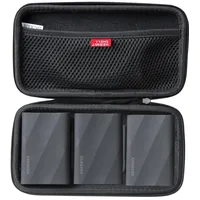 HERMIT SHELL Hard Travel Case für Samsung Portable SSD T9 Portable SSD 4TB / 2TB / 1TB, USB 3.2 Externes Solid State Drive (für 3 Festplatten)