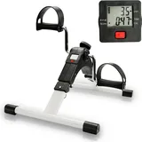 Jiubiaz Mini Heimtrainer Fahrrad Cardiotraining Radfahren Indoor Bike Speedbike Home LCD - Schwarz