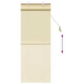 vidaXL Rollo Natur 40 x 160 cm Bambus/beige