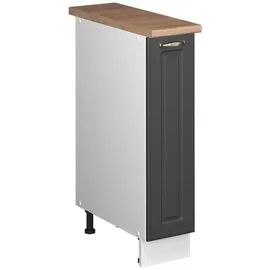 Vicco Apothekerschrank Anthrazit-Gold Landhaus/Weiß 20 x 82 x 60 cm Gold/Weiß