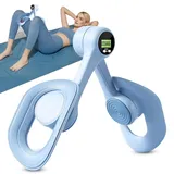 Oberschenkeltrainer Beckenbodentrainer für Frauen, Po Trainer Beintrainer für Damen Herren, Stärkeeinstellung mit DREI Gängen und Intelligenter Datenchip,Arm Rücken Trainingsgerät (Blau)