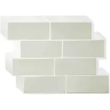 Keramikfliesen Metro Fliesen,10 Stück 11.57" x 8.43" Fliesenaufkleber Küchenrückwand Fliesen Klebefliesen Fliesenfolie 3D Selbstklebende Küche Bad,Dickere Fliesenaufkleber Aufkleber