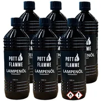 Pott & Flamme Bioethanol 6 x 1 L Tischfeuer Indoor Outdoor Wandkamin Garten Deko Terrasse