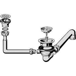 Villeroy & Boch Ablaufgarnitur Verchromt