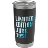 Juni 1951 Jahr 1951 Retro 1951 Vintage Limited Edition Doppelwandiger Edelstahl-Thermobecher