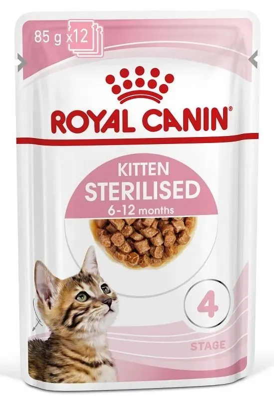 ROYAL CANIN KITTEN Sterilised Kittenfutter für kastrierte Kätzchen 24x 85 g