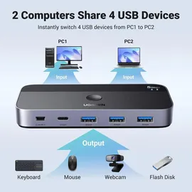 UGREEN USB 3.0 Sharing Switch 2-in-4 out
