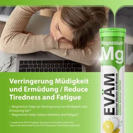 eväm Magnesium Brausetabletten Geschmack Lemon 20 St.