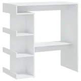 vidaXL Bartisch mit Regal 100 x 50 x 101,5 cm Weiß