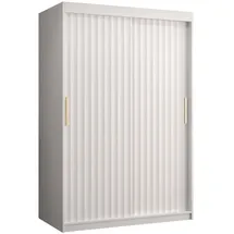 abiks möbel Schwebetürenschrank RIFLO WAVE 120 x 200 x 62 cm Weiß