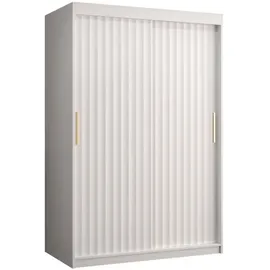 abiks möbel Schwebetürenschrank RIFLO WAVE 120 x 200 x 62 cm Weiß
