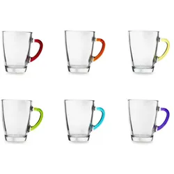 Excelsa Set mit 6 Bechern Limpido Glas 30 cl Bunt