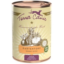 Terra Canis Gartentopf 400g Dose Hundenassfutter 6 x 400 Gramm Orange Detox