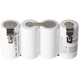AccuCell Notleuchtenakku NiCd 4,8V 1800mAh F1x4 Sub-C mit Faston-Anschluss ersetzt 4,8 V Akku